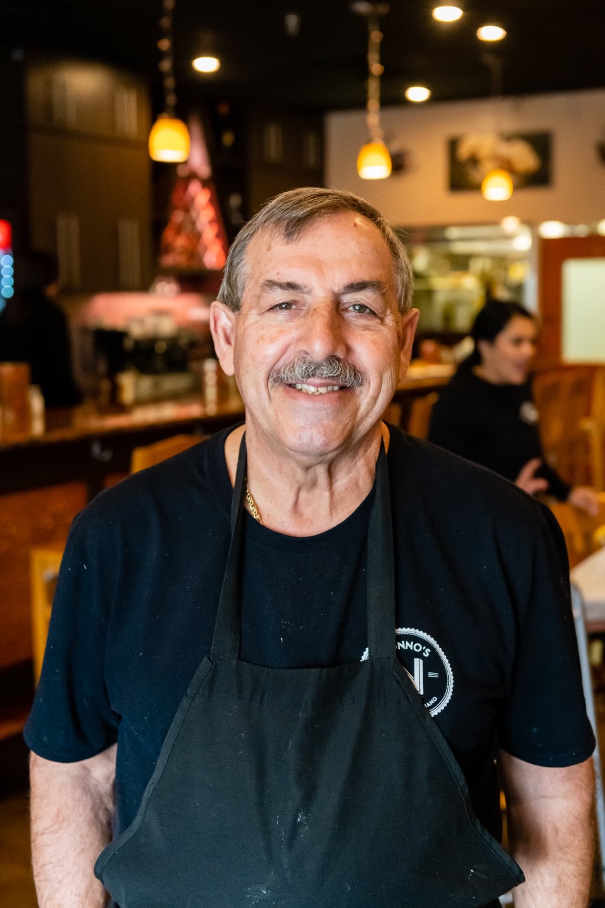 Stefano Lacommare in the restaurant kitchen